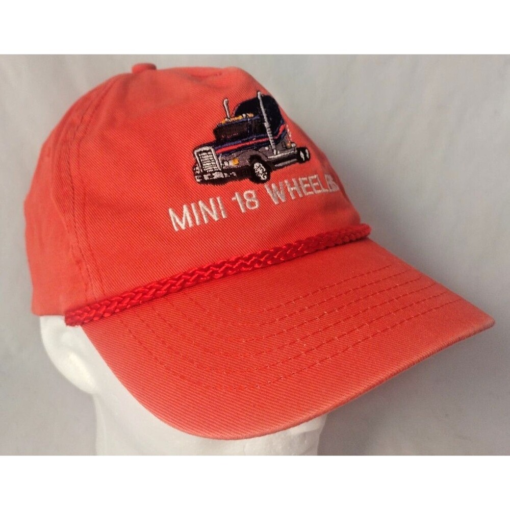 Vintage Mini 18 Wheelers Adjustable Snapback Rope Trucker Hat/Cap-NICE!